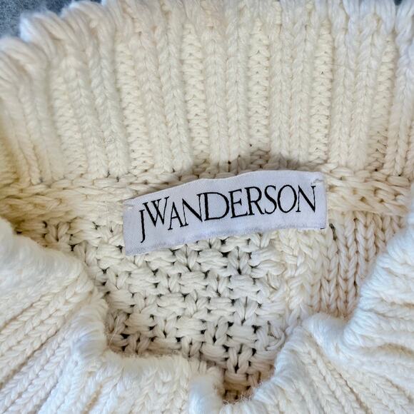 JW ANDERSON: Men's Cotton Patchwork Off-white Sweater - S - Picture 3 of 7